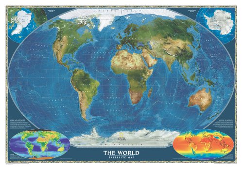 World Satellite [Tubed] (National Geographic: Reference Map) (Reference - World)