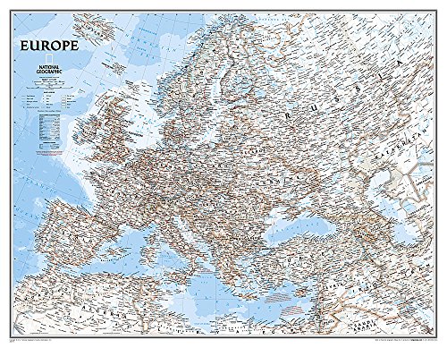 Book Cover National Geographic: Europe Classic Enlarged Wall Map (46 x 35.75 inches) (National Geographic Reference Map)