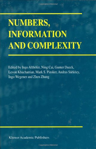 Numbers, Information and Complexity