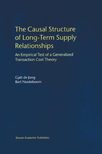 The Casual Structure of Long-Term Supply Relationships: An Emperical Test of a Generalized Transaction Cost Theory
