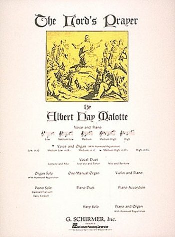 LORD'S PRAYER  THE  MEDIUM   HIGH IN D FLAT VOICE AND     ORGAN WITH HAMMOND REGISTRATI