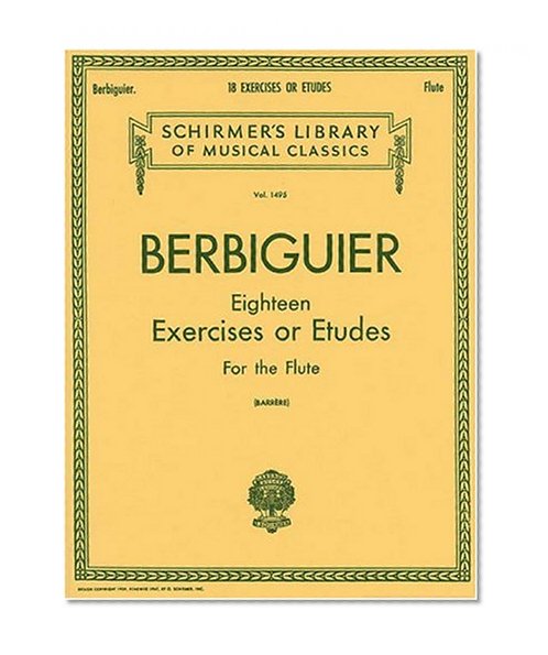 Berbiguier Eighteen Exercises or Etudes for Flute