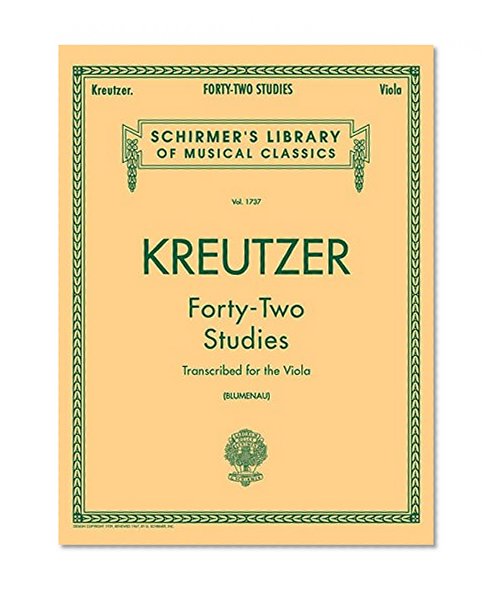 42 Studies: Transcribed for Viola (Schirmer's Library of Musical Classics, Volume 1737)