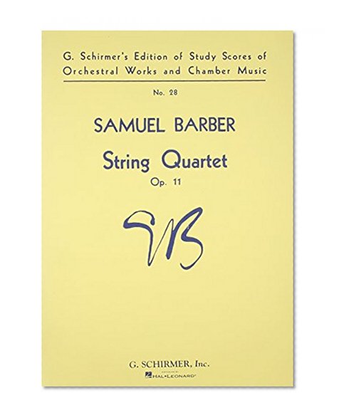 Book Cover String Quartet, Op. 11: Study Score No. 28