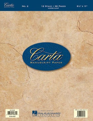 Carta Manuscript Paper No. 2 Loose Leaf