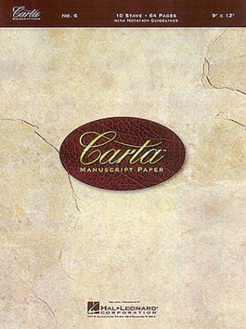 Spiralbound Carta Manuscript Paper 10 Stave