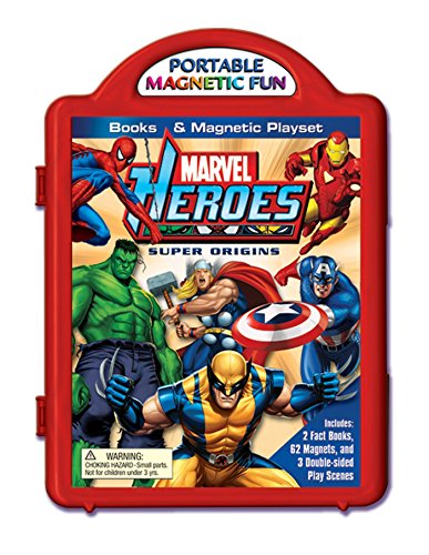 Marvel Heroes Super Origins Books & Magnetic Playset