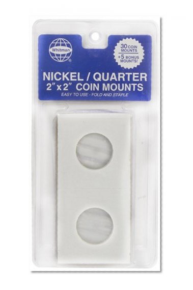 Nickel/Quarter 2" x 2" Coin Mount