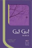 NKJV God Girl Bible, Pretty Purple/Neon Green, Tree Design Duravella