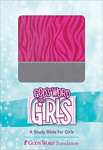 GW God's Word for Girls Pink/Silver, Zebra Print Design Duravella
