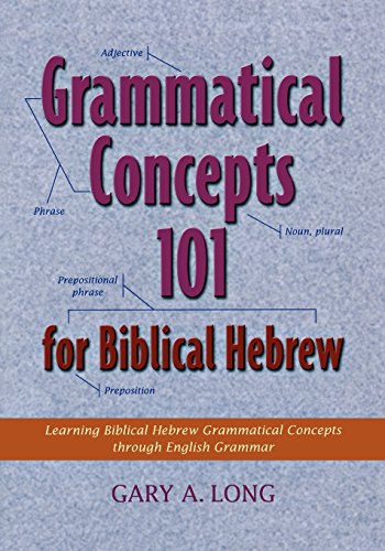 Grammatical Concepts 101 for Biblical Hebrew: Learning Biblical Hebrew Grammatical Concepts through English Grammar