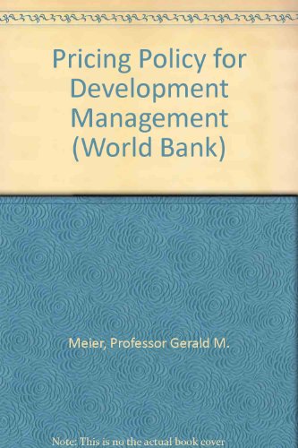 Pricing Policy for Development Management (World Bank)
