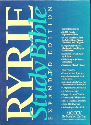 Ryrie Study Bible NAS Bonded Leather Navy- Red Letter (Ryrie Study Bibles)