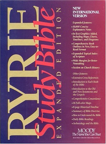 Ryrie Study Bible NIV Genuine Leather Burgundy- Red Letter Indexed (Ryrie Study Bibles)