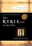 The Ryrie ESV Study Bible Calfskin Leather Black Red Letter Indexed