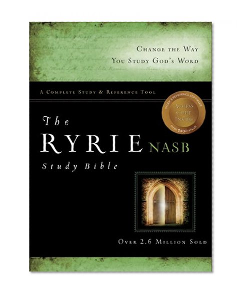 The Ryrie NAS Study Bible Genuine Leather Black Red Letter Indexed (Ryrie Study Bibles 2008)