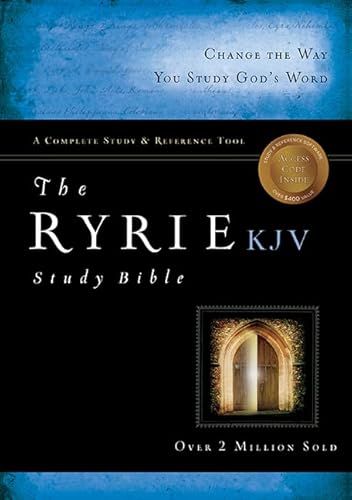 The Ryrie KJV Study Bible Bonded Leather Black Red Letter Indexed (Ryrie Study Bibles 2008)