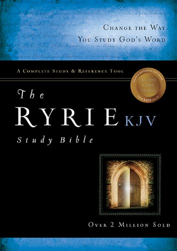 The Ryrie KJV Study Bible Genuine Leather Burgundy Red Letter Indexed (Ryrie Study Bibles 2012)