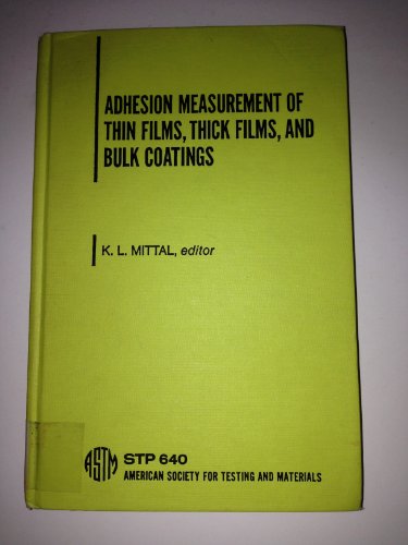 Adhesion Measurement of Thin Films, Thick Films and Bulk Coatings