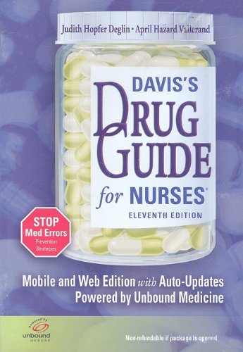 Davis's Drug Guide for Nurses CD version Unbound Medicine 11th for PDA, Web & Wireless