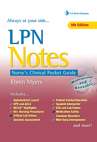 Book Cover LPN Notes: Nurse's Clinical Pocket Guide