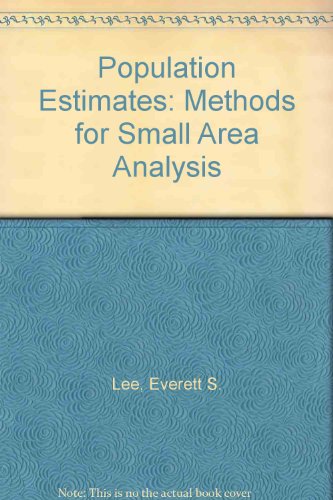 Population Estimates: Methods for Small Area Analysis