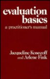 Evaluation Basics: A Practitioner's Manual