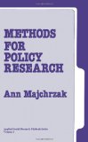 Methods for Policy Research (Applied Social Research Methods)