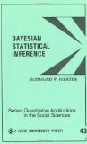 Bayesian Statistical Inference (Quantitative Applications in the Social Sciences)