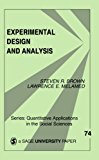 Experimental Design and Analysis (Quantitative Applications in the Social Sciences)