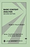 Basic Content Analysis (Quantitative Applications in the Social Sciences)