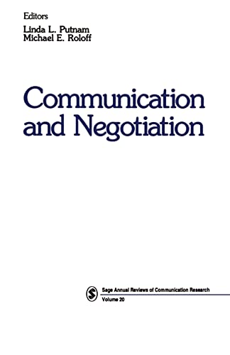 20: Communication and Negotiation (SAGE Series in Communication Research)