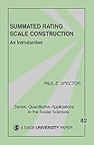 Summated Rating Scale Construction: An Introduction (Quantitative Applications in the Social Sciences)