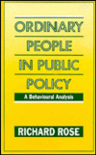 Ordinary People in Public Policy: A Behavioural Analysis