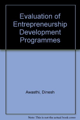 Evaluation of Entrepreneurship Development Programmes