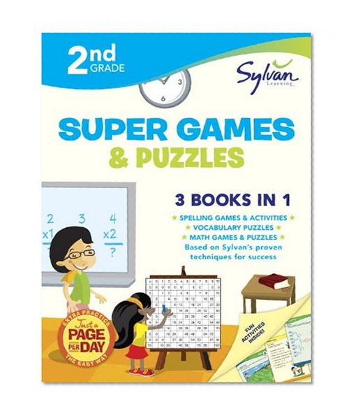 Book Cover Second Grade Super Games & Puzzles (Sylvan Super Workbooks) (Language Arts Super Workbooks)