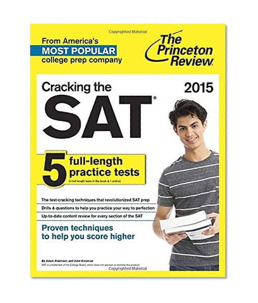Book Cover Cracking the SAT with 5 Practice Tests, 2015 Edition (College Test Preparation)