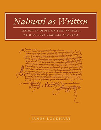 Book Cover Nahuatl as Written