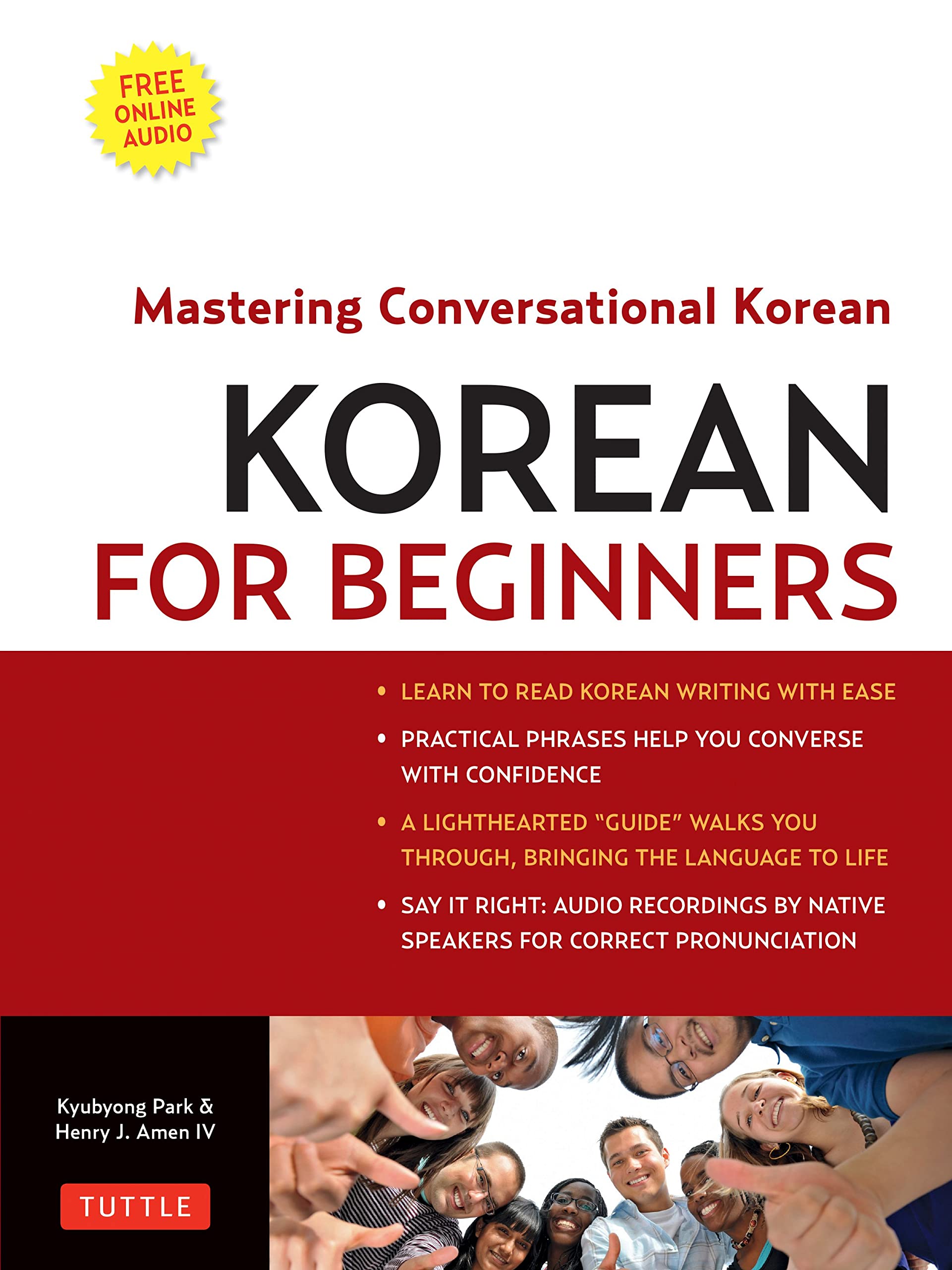 Book Cover Korean for Beginners: Mastering Conversational Korean (Includes Free Online Audio)