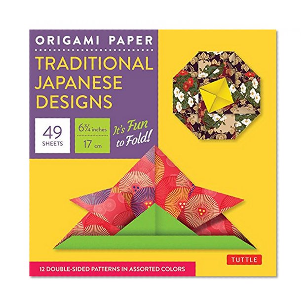 Origami Paper - Traditional Japanese Designs - Small 6 3/4": - 49 Sheets (Tuttle Origami Paper)
