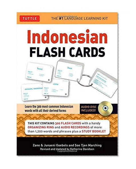 Indonesian Flash Cards: Learn the 300 most common Indonesian words with all their derived forms (Audio CD Included) (Tuttle Flash Cards)