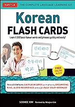 Book Cover Korean Flash Cards Kit: Learn 1,000 Basic Korean Words and Phrases Quickly and Easily! (Hangul & Romanized Forms) Downloadable Audio Included