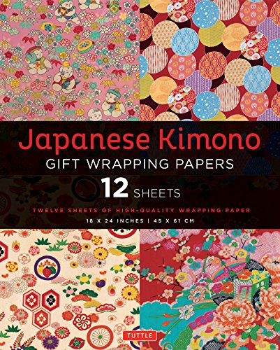 Japanese Kimono Gift Wrapping Papers: 12 Sheets of High-Quality 18 x 24 inch Wrapping Paper