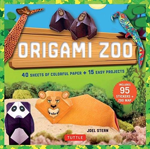 Book Cover Origami Zoo Kit: Make a Complete Zoo of Origami Animals!: Kit with Origami Book, 15 Projects, 40 Origami Papers, 95 Stickers & Fold-Out Zoo Map