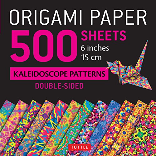 Book Cover Origami Paper 500 Sheets Kaleidoscope Patterns 6 Inch (15 Cm)