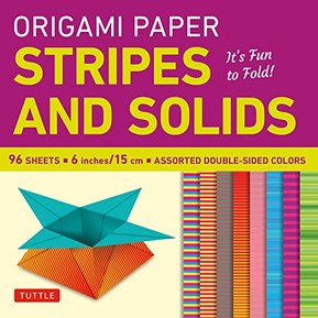Origami Paper - Stripes and Solids 6" - 96 Sheets: Tuttle Origami Paper: Origami Sheets Printed with 8 Different Patterns: Instructions for 6 Projects Included