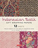 Indonesian Batik Gift Wrapping Papers - 12 Sheets: 18 x 24 inch (45 x 61 cm) Wrapping Paper