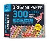 Origami Paper 300 sheets Japanese Washi Patterns 4" (10 cm): Tuttle Origami Paper: Double-Sided Origami Sheets Printed with 12 Different Designs