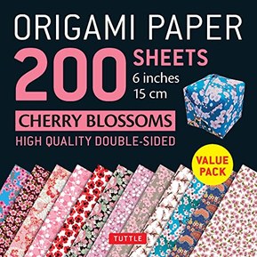 Origami Paper 200 sheets Cherry Blossoms 6" (15 cm)