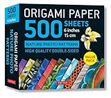 Origami Paper 500 sheets Nature Photo Patterns 6" (15 cm): Tuttle Origami Paper: Double-Sided Origami Sheets Printed with 12 Different Designs (Instructions for 6 Projects Included)